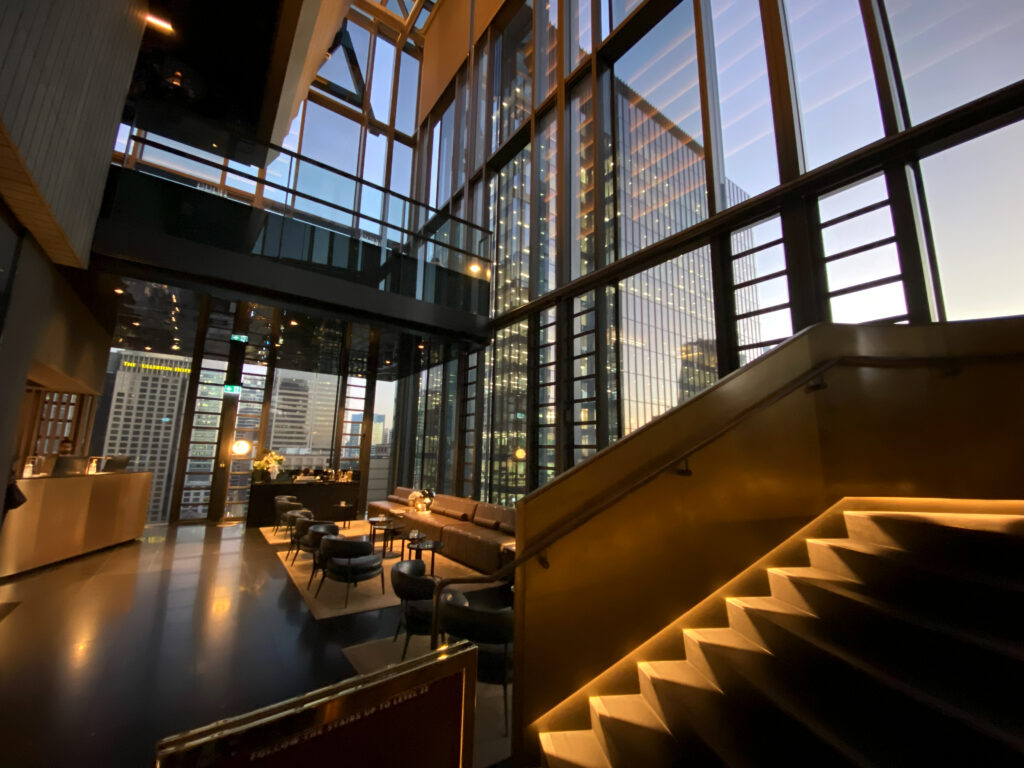 The spectacular lobby of A by Adina, Sydney