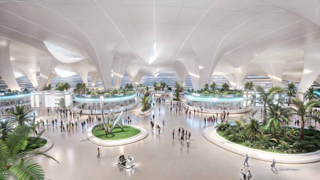 Artist's impression of DWC at Al Maktoum International Airport